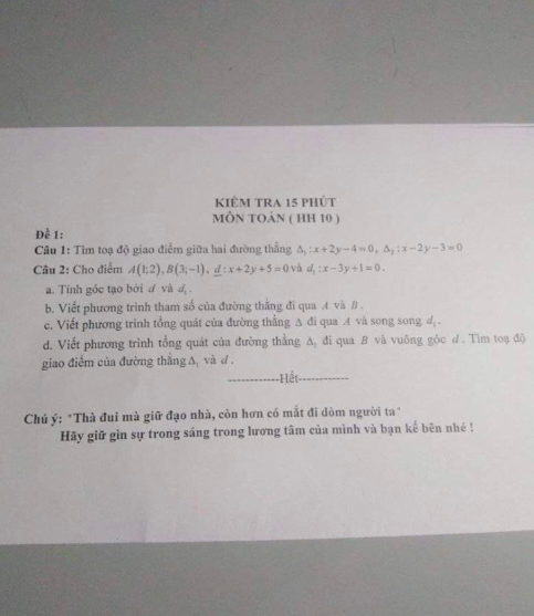 Buông nhẹ 1 câu cuối đề kiểm tra, giáo viên khiến học sinh sợ xanh mắt tắt ngấm ý định quay cóp hỏi bài - Ảnh 1.