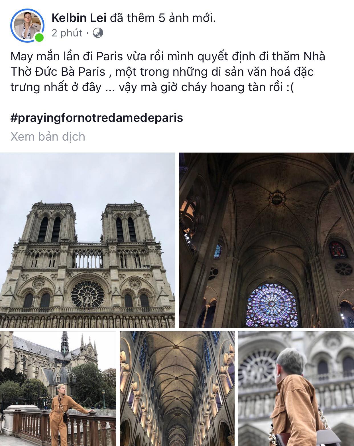 Giới trẻ Việt đồng loạt đăng status xót xa khi thấy Nhà thờ Đức Bà Paris cháy: “ - Ảnh 1.
