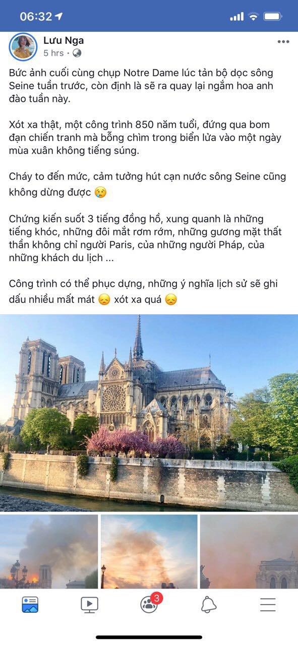 Giới trẻ Việt đồng loạt đăng status xót xa khi thấy Nhà thờ Đức Bà Paris cháy: “Cuộc hẹn với nước Pháp đã không còn vẹn nguyên!” - Ảnh 17.