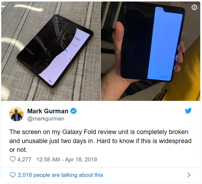 Samsung Galaxy Fold của nhiều phóng viên đang dùng thử đã hỏng chỉ sau 2 ngày sử dụng - Ảnh 2.
