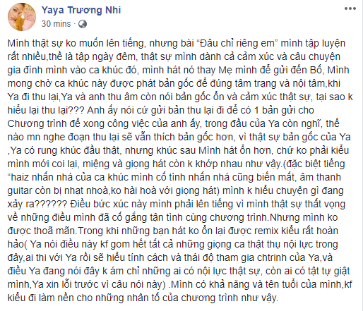 Yaya Trương Nhi bức xúc tố Trời sinh một cặp cắt ghép phần thi kiểu tiếng một nơi, hình một nẻo - Ảnh 3.