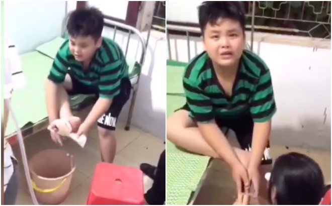 Clip vừa thương vừa cười mệt nghỉ: Cậu b&eacute; giẫm ch&acirc;n v&agrave;o mảnh s&agrave;nh, một mực tự th&aacute;o băng trong nước mắt v&agrave; ng&agrave;n lời thều th&agrave;o than v&atilde;n - Ảnh 2.