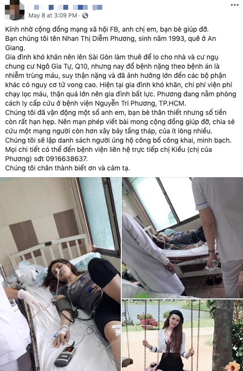 Bị nhiễm trùng máu và suy thận nặng, cô gái 26 tuổi rơi vào tình trạng nguy kịch, cộng đồng kêu gọi giúp đỡ - Ảnh 1.