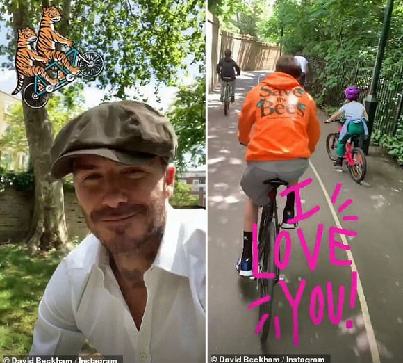 David Beckham đạp xe c&ugrave;ng &ldquo;c&ocirc;ng ch&uacute;a&rdquo; Harper sau lệnh cấm l&aacute;i xe v&igrave; vi phạm luật giao th&ocirc;ng - Ảnh 3.
