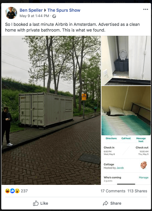 Thuê phòng Airbnb 3,5 triệu, du khách được ngay nhà container chật hẹp bẩn thỉu - Ảnh 1.