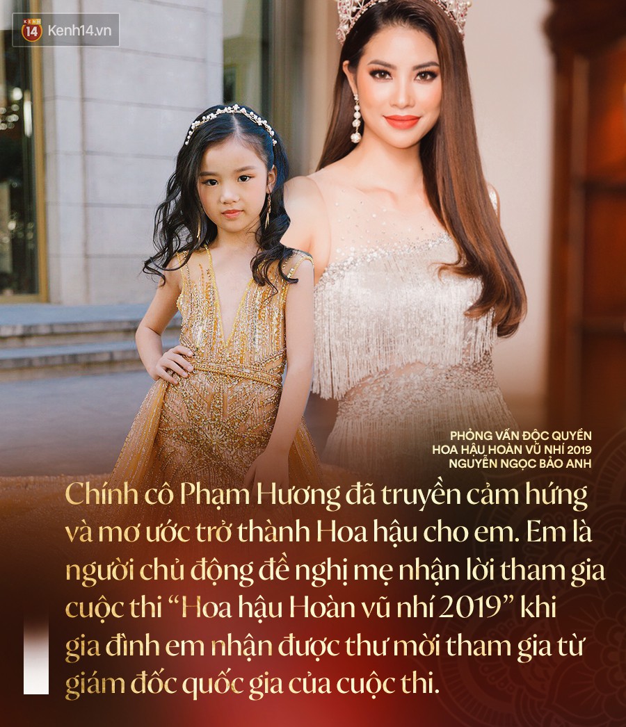 “Hoa hậu Hoàn vũ nhí 2019” Bảo Anh sau đăng quang: Cô Phạm Hương đã truyền cảm hứng để đi thi từ năm 3 tuổi - Ảnh 2. “Hoa hậu Hoàn vũ nhí 2019” Bảo Anh sau đăng quang: Cô Phạm Hương đã truyền cảm hứng để đi thi từ năm 3 tuổi - Ảnh 2.
