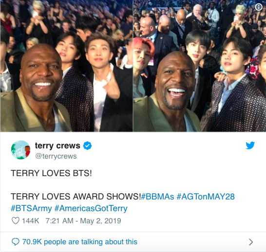 Sao thế giới phát cuồng vì BTS tại BBMAs: Tài tử Avengers mê mẩn, anh em Jonas và dàn sao háo hức như fangirl - Ảnh 12.