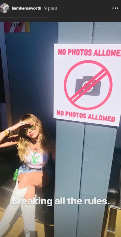 Tranh cãi việc Liam Hemsworth lây luôn tính nổi loạn của Miley, bất chấp chụp ảnh cho vợ tại khu vực bị cấm - Ảnh 1.