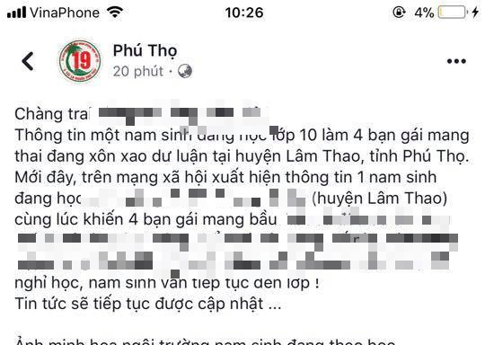 Hiệu trưởng bác tin đồn trên mạng xã hội nói nam sinh lớp 10 làm nhiều nữ sinh có bầu - Ảnh 1.