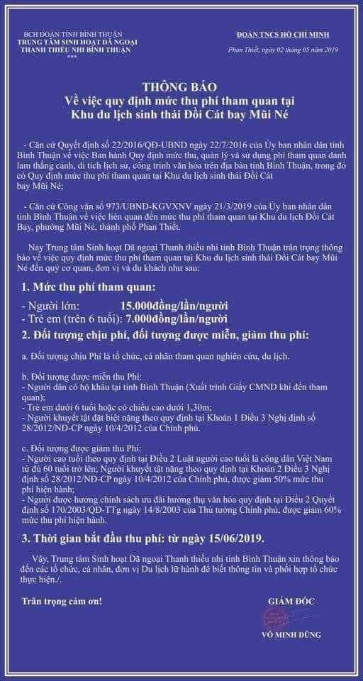 Du kh&aacute;ch phản ứng tr&aacute;i chiều trước th&ocirc;ng tin đồi c&aacute;t bay Mũi N&eacute; dự định thu ph&iacute; tham quan? - Ảnh 3.