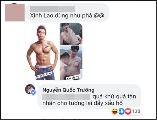 Bị fan vào tận trang cá nhân than thở body 6 múi ngày nào đã mất và đây là phản ứng của Quốc Trường  - Ảnh 2.