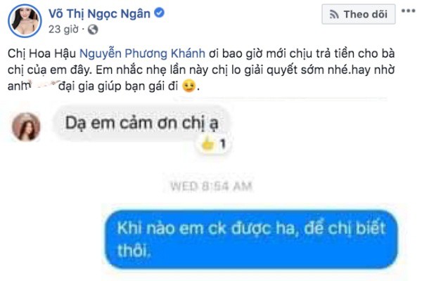 Bị Ngân 98 tố nợ gần 3 tỷ đồng không trả, đại diện Hoa hậu Phương Khánh lên tiếng? - Ảnh 1.