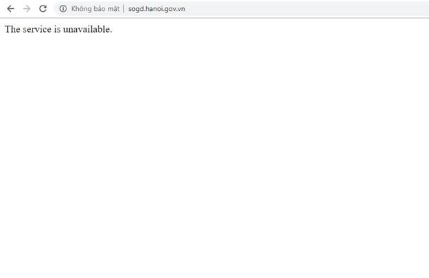 Website Sở Giáo dục Hà Nội tê liệt trước giờ công bố điểm chuẩn - Ảnh 1.