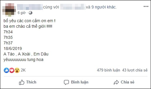 Chồng trẻ lên mạng khoe vợ phi thường, sinh liền 3 bé gồm 2 trai 1 gái khiến ai cũng xuýt xoa - Ảnh 1.