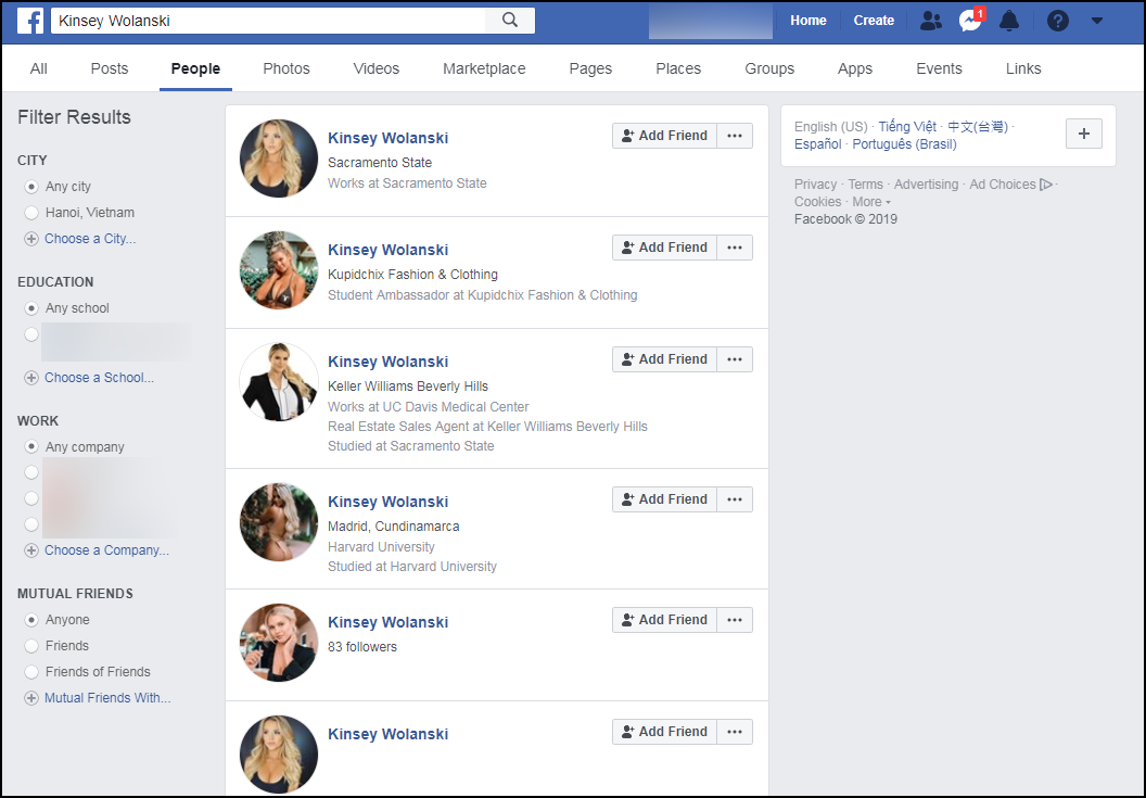 Đừng dại xin link Facebook cô gái hở hang đại náo chung kết C1: Hầu hết là giả mạo, dụ dỗ lừa đảo - Ảnh 2. Đừng dại xin link Facebook cô gái hở hang đại náo chung kết C1: Hầu hết là giả mạo, dụ dỗ lừa đảo - Ảnh 2.