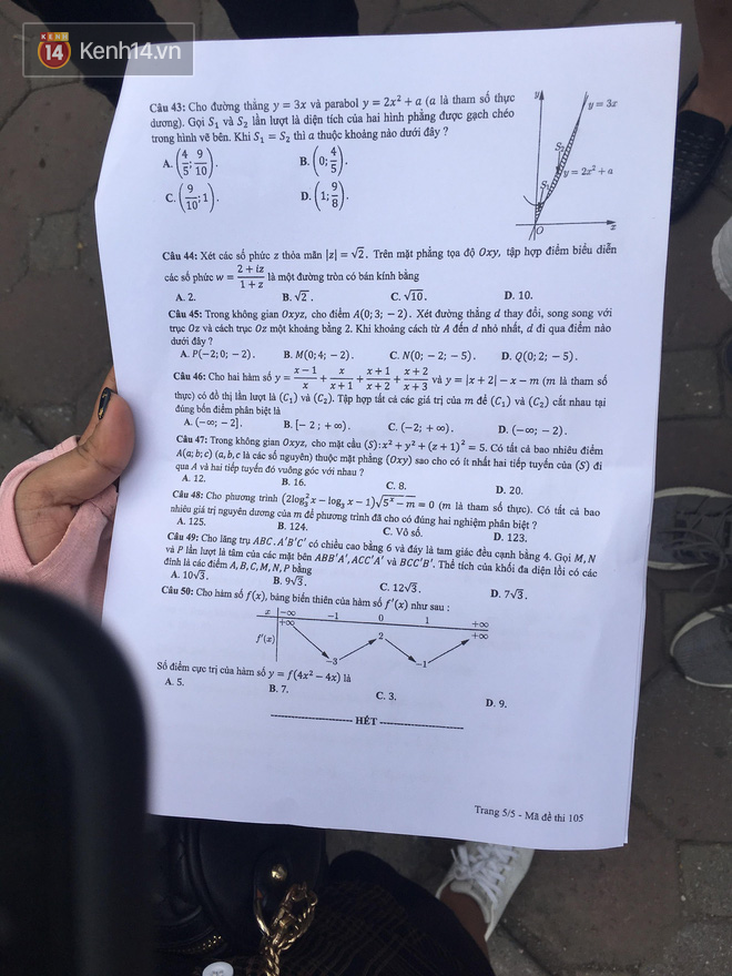 Đáp án đề thi Toán THPT quốc gia 2019 (đã xong tất cả 24 mã đề) - Ảnh 29.