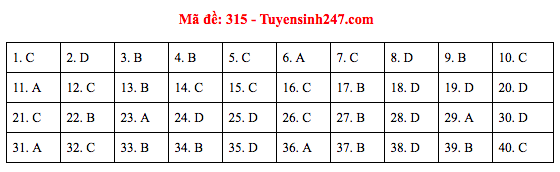 Đáp án đề thi Lịch sử THPT Quốc gia 2019 (full tất cả 24 mã đề) - Ảnh 15.