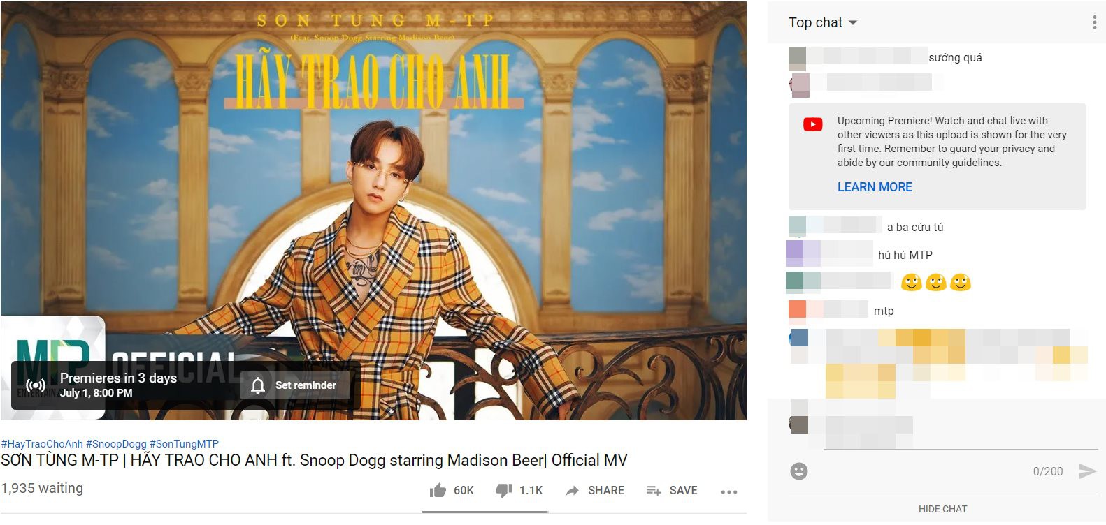 Ngoài view 24 giờ đầu, còn cột mốc nào Sơn Tùng M-TP có khả năng công phá ở lần comeback này trên “mặt trận Youtube? - Ảnh 1. Ngoài view 24 giờ đầu, còn cột mốc nào Sơn Tùng M-TP có khả năng công phá ở lần comeback này trên “mặt trận Youtube? - Ảnh 1.