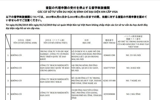  Thêm 11 cơ sở tư vấn du học ở Việt Nam bị Nhật Bản chặn đơn xin visa từ 1-6  - Ảnh 1.