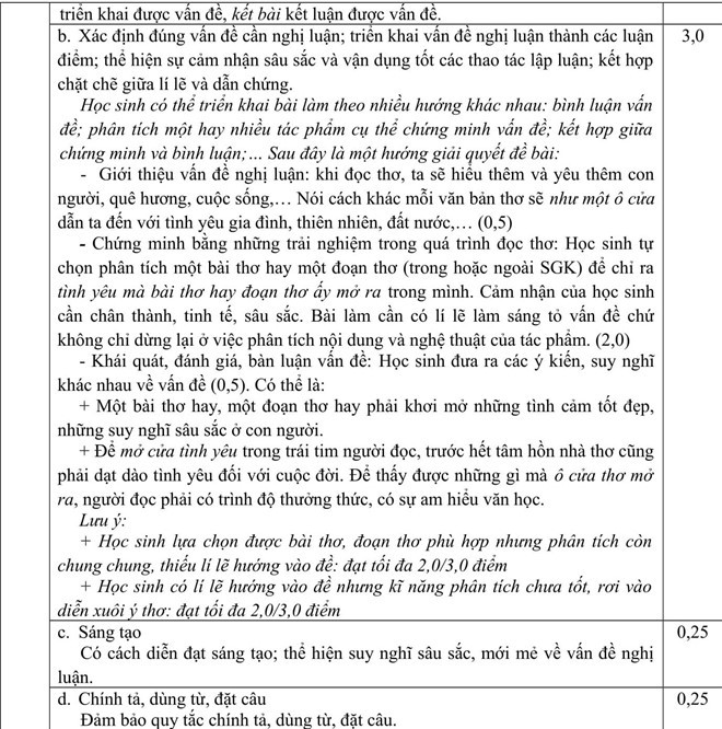 Đáp án chính thức môn Văn thi vào lớp 10 năm 2019 của Sở GD-ĐT TPHCM - Ảnh 4.