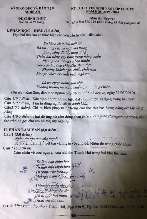 Sau Quảng Bình, đến lượt Nghệ An gây tranh cãi khi ra trùng đề thi: Giám đốc Sở cho biết ra trùng một câu là bình thường - Ảnh 1.