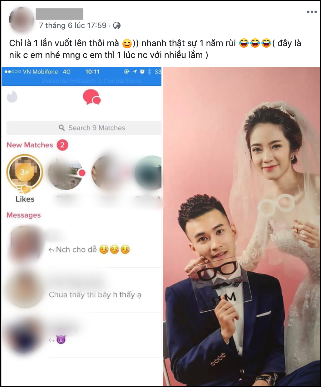 Cô gái kiếm được chồng nhờ 1 lần quẹt phải trên Tinder: Quyết định cưới nhau sau 3 tháng hẹn hò - Ảnh 1. Cô gái kiếm được chồng nhờ 1 lần quẹt phải trên Tinder: Quyết định cưới nhau sau 3 tháng hẹn hò - Ảnh 1.