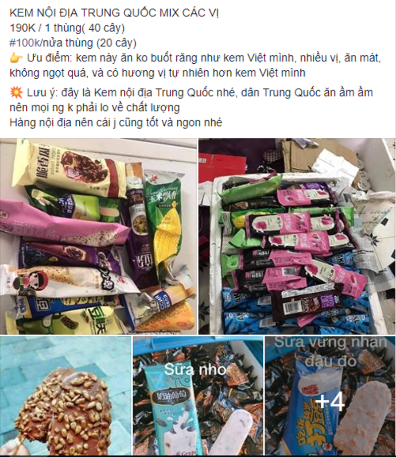 Kem Trung Quốc siêu rẻ 3.000 đồng tấn công thị trường Việt - Ảnh 2. Kem Trung Quốc siêu rẻ 3.000 đồng tấn công thị trường Việt - Ảnh 2.