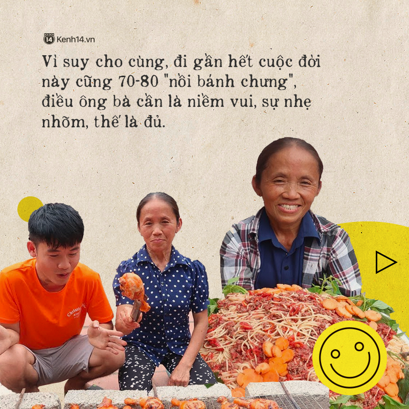 Trào lưu ông bà già làm vlog: Đi gần hết cuộc đời cũng 70-80 nồi bánh chưng, điều ông bà cần là niềm vui, thế là đủ - Ảnh 13. Trào lưu ông bà già làm vlog: Đi gần hết cuộc đời cũng 70-80 nồi bánh chưng, điều ông bà cần là niềm vui, thế là đủ - Ảnh 13.