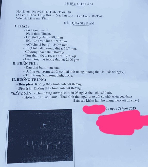 Kết quả siêu âm 6 ngày trước khi bé sơ sinh tử vong với vết đứt ở cổ: Sức khỏe mẹ và thai nhi vẫn bình thường - Ảnh 1.