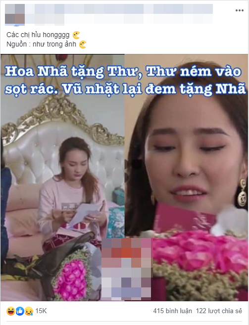 Về Nhà Đi Con: Dân mạng hả hê phát hiện Thư ném hoa Nhã tặng vào sọt rác, Vũ nhặt lên đem tặng lại cho Nhã? - Ảnh 3.