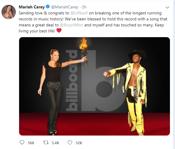 Old Town Road chính thức phá kỉ lục của Mariah Carey, xác lập thành tích mới trên BXH Billboard Hot 100! - Ảnh 3.