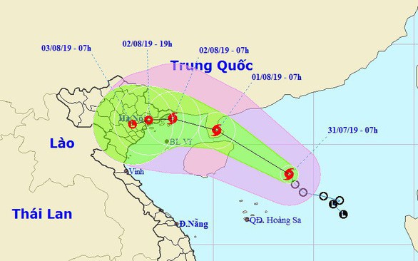 Áp thấp nhiệt đới mạnh thành bão số 3 hướng vào Quảng Ninh - Nam Định, dự báo gây mưa rất to - Ảnh 1.