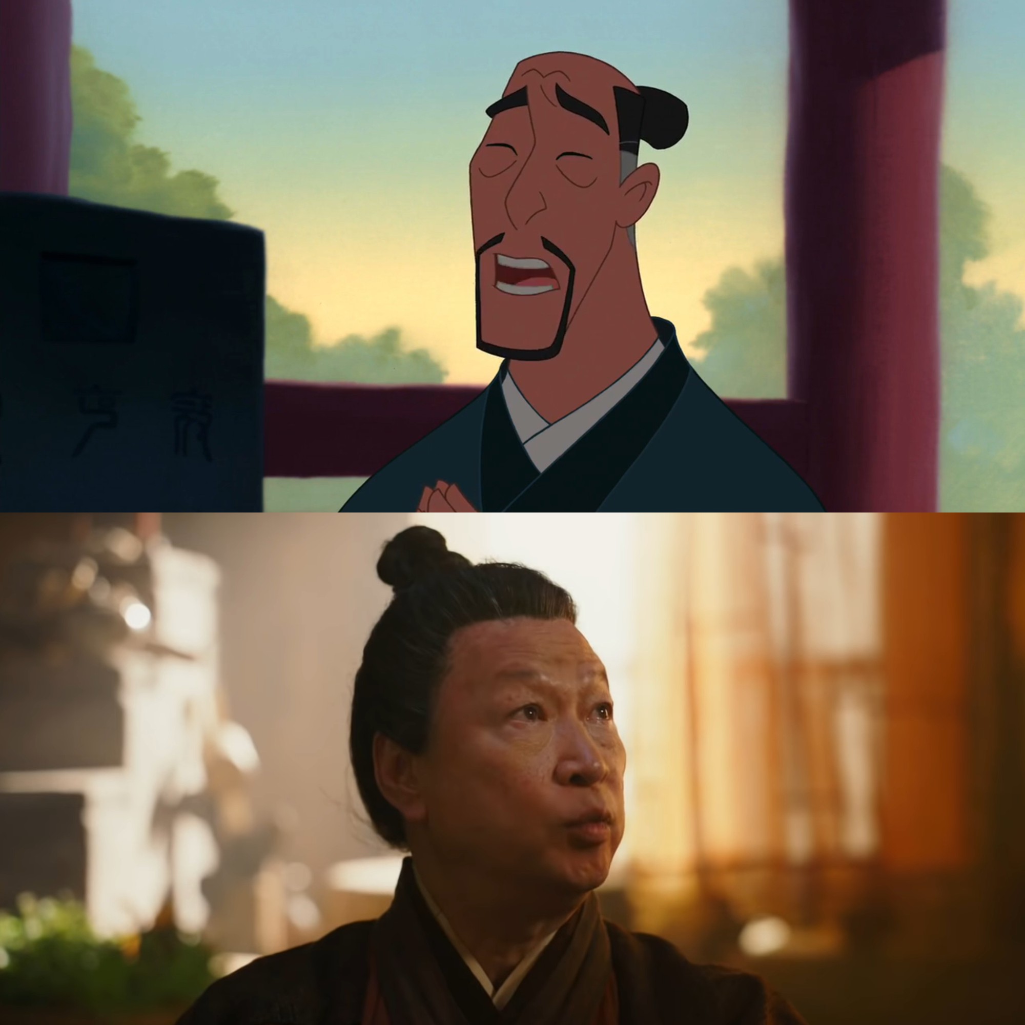 Mulan của Lưu Diệc Phi với bản gốc hoạt hình: Giống nhau đến từng khung ảnh! - Ảnh 3. Mulan của Lưu Diệc Phi với bản gốc hoạt hình: Giống nhau đến từng khung ảnh! - Ảnh 3.