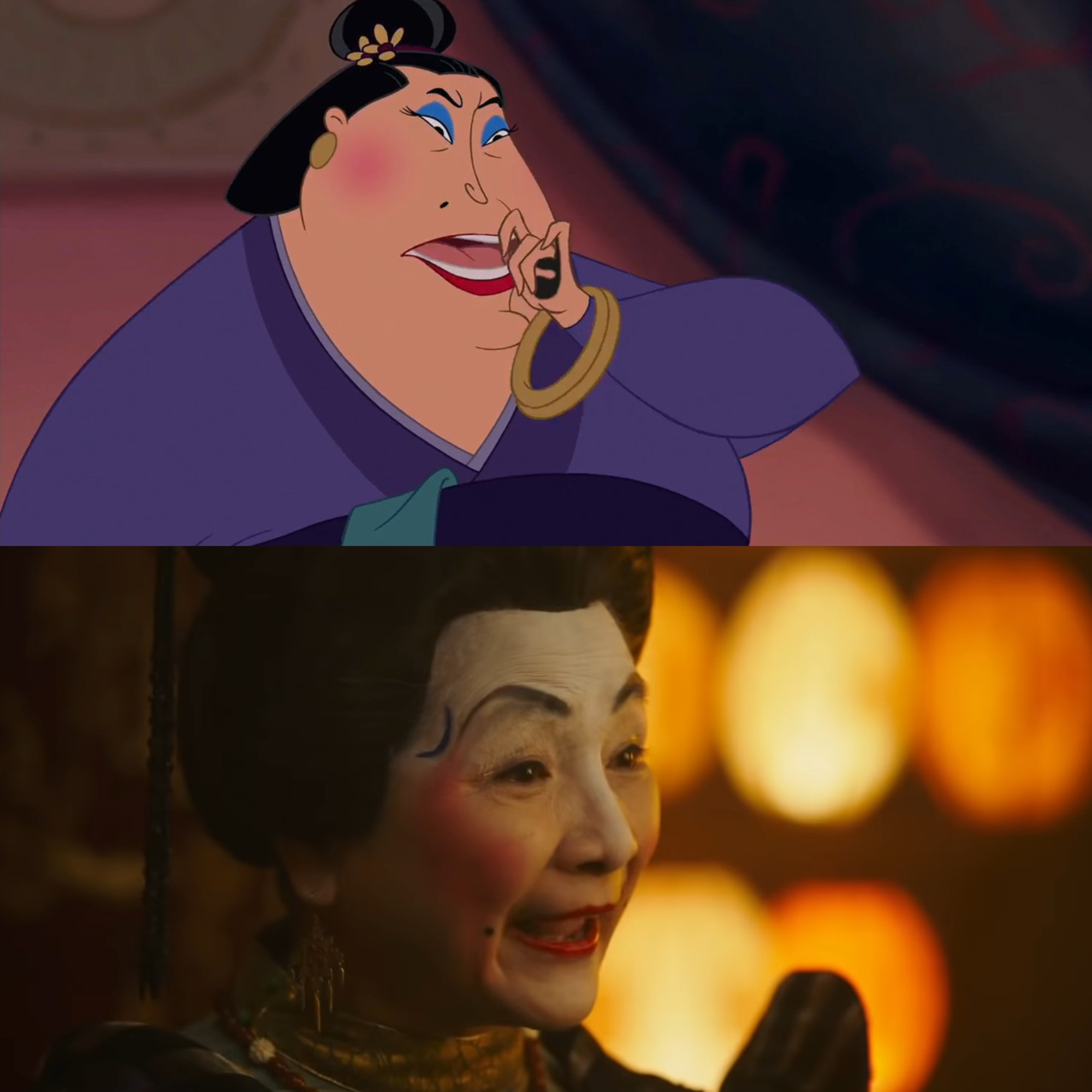 Mulan của Lưu Diệc Phi với bản gốc hoạt hình: Giống nhau đến từng khung ảnh! - Ảnh 4. Mulan của Lưu Diệc Phi với bản gốc hoạt hình: Giống nhau đến từng khung ảnh! - Ảnh 4.