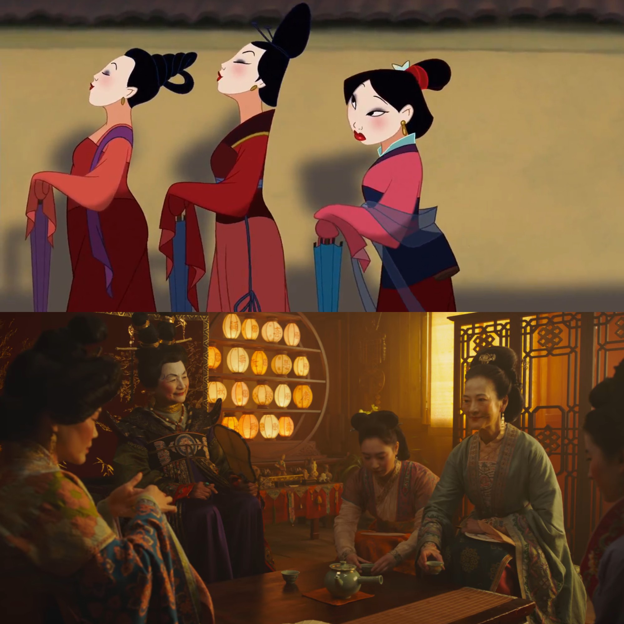 Mulan của Lưu Diệc Phi với bản gốc hoạt hình: Giống nhau đến từng khung ảnh! - Ảnh 11. Mulan của Lưu Diệc Phi với bản gốc hoạt hình: Giống nhau đến từng khung ảnh! - Ảnh 11.