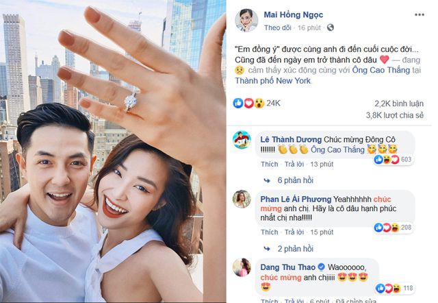 Nhân ngày vui, Thu Minh vừa gửi đến cặp đôi Đông Nhi - Ông Cao Thắng lời chúc phúc cực kì đặc biệt! - Ảnh 1.