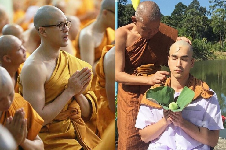 Dàn nam thần Thái siêu hot xuống tóc đi tu báo hiếu cha mẹ: Thay đổi ngoạn mục, gây sốt vì ngoại hình tự nhiên - Ảnh 12. Dàn nam thần Thái siêu hot xuống tóc đi tu báo hiếu cha mẹ: Thay đổi ngoạn mục, gây sốt vì ngoại hình tự nhiên - Ảnh 12.