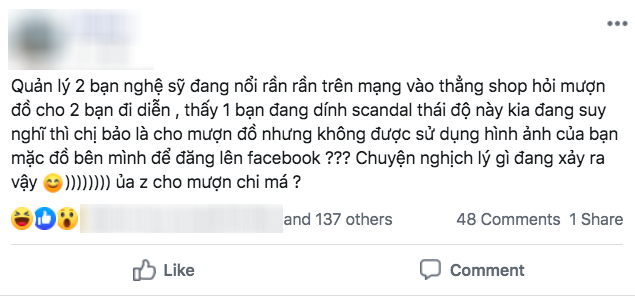 Founder 1 thương hiệu thời trang tố quản lý của 2 bạn nghệ sỹ đang nổi rần rần mượn đồ với thái độ lồi lõm? - Ảnh 1.