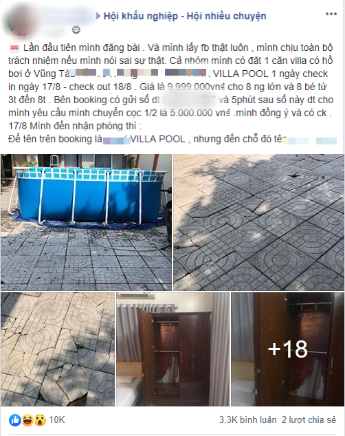 Đặt cọc 5 triệu đồng thuê pool villa ở Vũng Tàu qua mạng, khách nữ bức xúc khi nhận về căn nhà xập xệ thua xa phòng trọ - Ảnh 1.