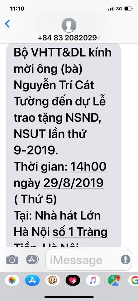 Chia tay Bạn muốn hẹn h&ograve;, MC C&aacute;t Tường ch&iacute;nh thức được phong tặng danh hiệu Nghệ sĩ ưu t&uacute; - Ảnh 2.