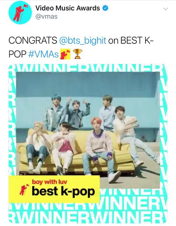 Không bất ngờ, BTS đánh bại EXO, BLACKPINK thắng giải MTV VMAs đầu tiên trong sự nghiệp hạng mục Best Kpop - Ảnh 1.