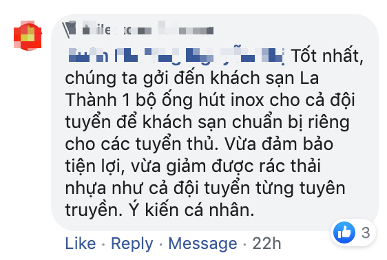 Tuyển Việt Nam dùng ống hút nhựa, fan nhắc khéo vì đi ngược lại vai trò đại sứ nói không với rác thải nhựa - Ảnh 3.
