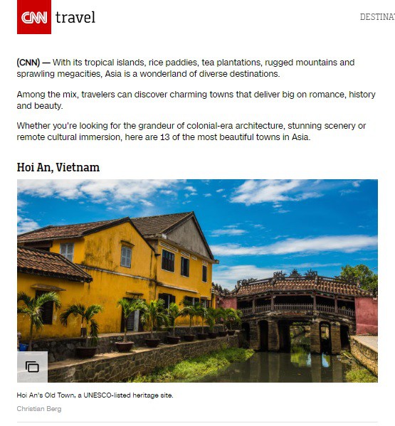 HOT: Hội An lại được CNN vinh danh khi đứng đầu trong top 14 thành phố đẹp nhất châu Á - Ảnh 4.