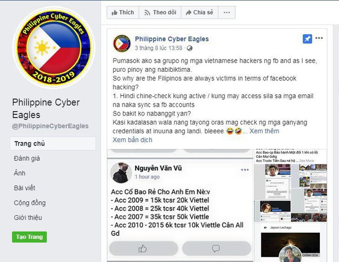 Hacker Philippines tấn công web Việt Nam, trả đũa việc bị mất Facebook - Ảnh 1.
