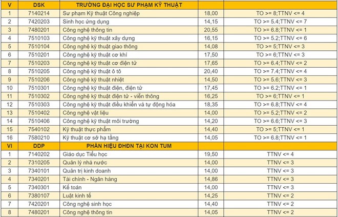 Điểm chuẩn 9 trường, khoa trực thuộc Đại học Đà Nẵng năm 2019 - Ảnh 6.