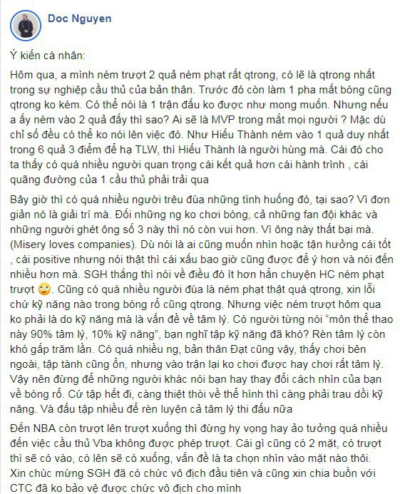 Nguyễn Thành Đạt bảo vệ anh trai và chia sẻ về áp lực khủng khiếp của cú ném phạt quyết định trong trận chung kết VBA 2019 - Ảnh 3.