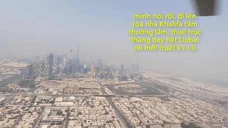 Khoa Pug thuê trực thăng bay vòng vòng ngắm cảnh Dubai, không ngừng chém gió rằng sẽ review tên lửa... nếu có điều kiện - Ảnh 4.