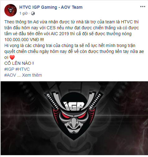 Được hứa thưởng nóng 100 triệu đồng nếu giành vé đi AIC, IGP Gaming thêm động lực đánh bại đội áp chót BXH - Ảnh 1.