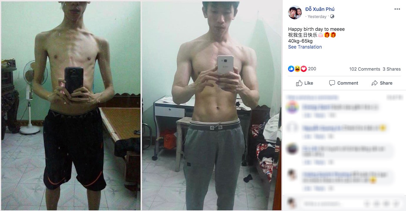 Từng bị "cắm sừng" vì quá gầy, chàng trai Quảng Ninh chia sẻ bí quyết tăng  cân thành body sáu múi chuẩn chỉnh sau 1 năm