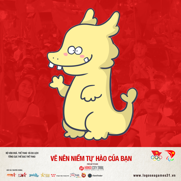 Chú rồng cách điệu PikaLong dự cuộc thi sáng tác linh vật cho SEA Games 31 - Ảnh 1.